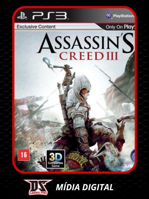 Assassins Creed 3 Gold Edition BR Midia Digital Ps3 - WR Games Os
