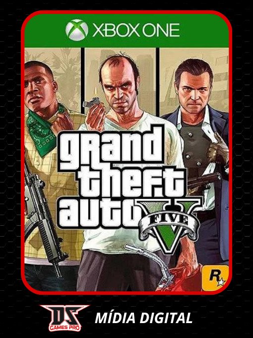 Grand Theft Auto V Xbox One Midia Digital GTA 5 - Wsgames - Jogos