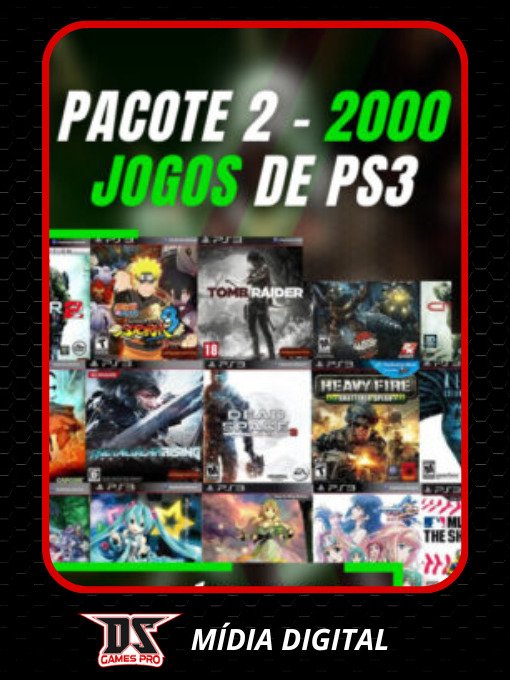 Pacote Jogos Ps3 - Jogos Digitais Playstation 3