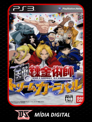 Fullmetal Alchemist Dream Carnival PS3 Mídia Digital
